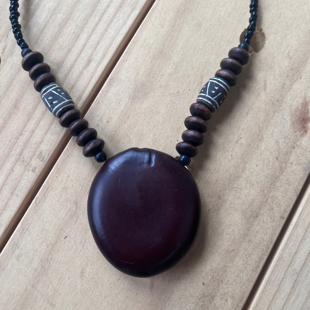 African seed necklace